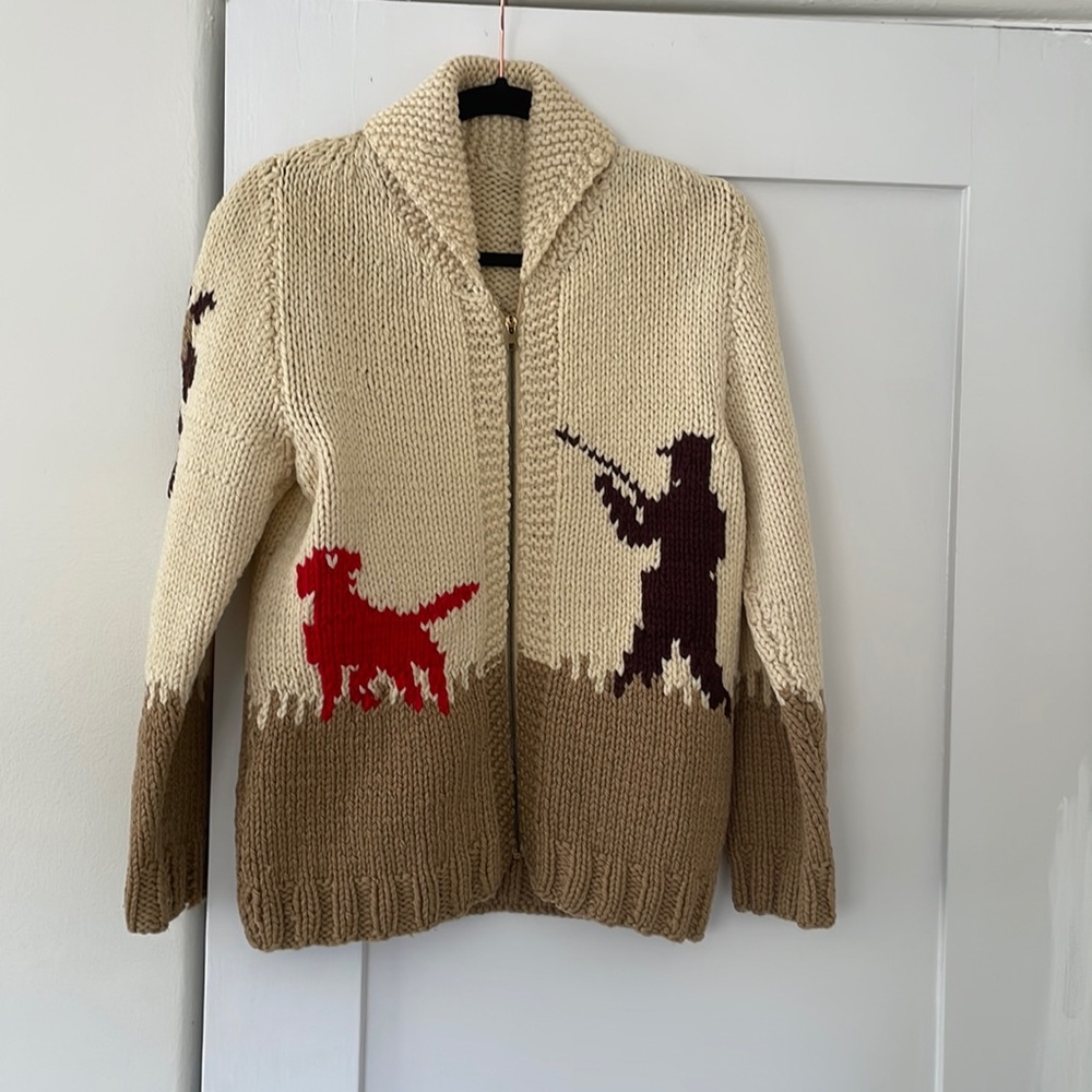 Vintage 1950s Knit Cowichan Sweater Mary Maxim Pattern
